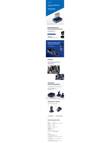 Bronine Adaptador baterias Panasonic DMW-BLF19E / BLF19
