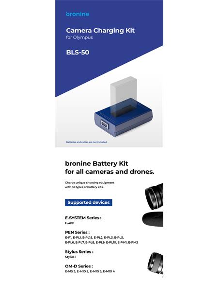 Bronine Adaptador baterias Olympus BLS-50