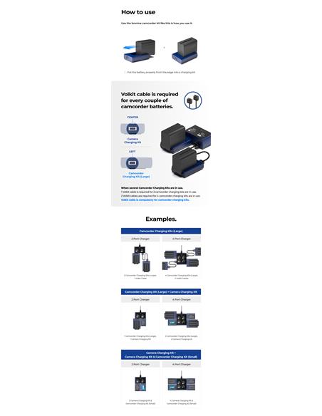Bronine Adaptador baterias Sony NP-F970 / F770 / F750 / F570 / F550 / FM500H / FM50